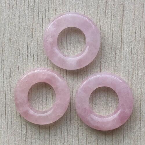 Wholesale 3pcs/lot good quality natural quartz stone circle donut healing Bead 32mm for jewelry accessories making free shipping