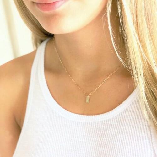 2021 New Fashion Careful Exquisite Initial Necklace Gold Silver Letter Name Collar Mens and Womens Pendant Jewelry gift
