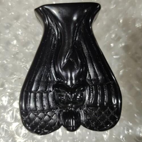 Natural Crystal Obsidian Angel Handwork Quartz Carving Ornaments Healing Stone Home Decoration Reiki Gifts Collectables Crafts