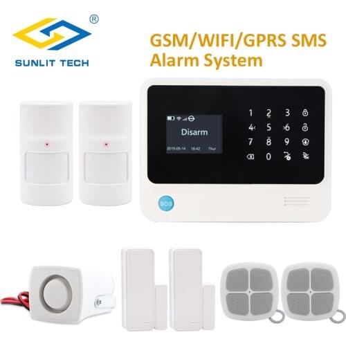 GS-G90B Plus WIFI GSM Alarm System Security Home GSM Alarme System APP Control Wired Alarm Pet Immune PIR Detector DIY Kit