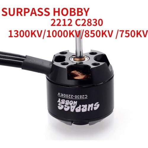 SURPASS HOBBY 2212 C2830 1300KV 1000KV 850KV 750KV Brushless Motor for RC Airplane Fixed-wing Glider Aircraft