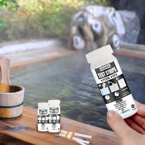 6 In 1 50pcs Water Quality Test Paper Spa Test Strips Chlorine Water Quality PH Value Alkalinity Hardness Test Strip