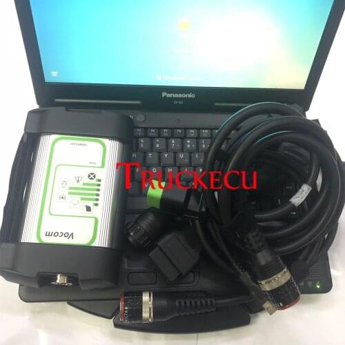 V2.7 ptt techtool for volvo vcads pro for volvo vocom truck excavator fh fm euro6 diagnostic tool ecu programming+cf53 laptop