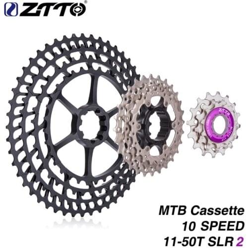 ZTTO MTB 10 Speed 11-50 t SLR2 UltraLight Cassette 10 s 50 t Freewheel CNC 454% Verhouding Mountain fietsonderdelen voor m6000