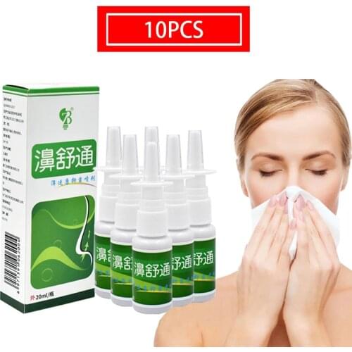10PCS Plant Extract Nasal Spray To Relieve Rhinitis And Sinusitis Nose Drops Relieve Headaches Dizziness Personal Health Care