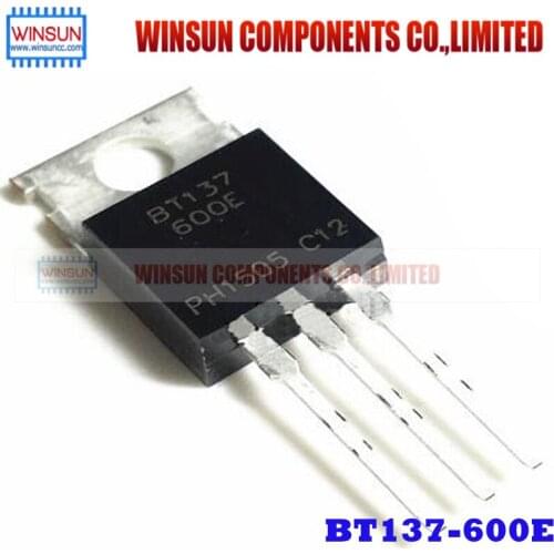 100PCS/LOT BT137-600E TO-220 BT137 8A/600V Brand New