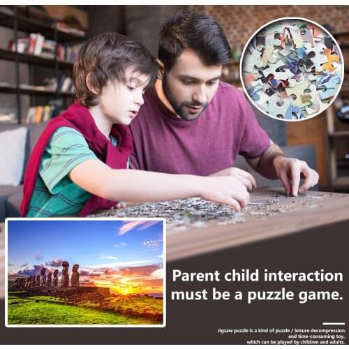 1000pcs Lovely Animal Paper Puzzles Adults Kids Picture Jigsaw Pressure Relief Toy Mini Intelligent Educational Toy