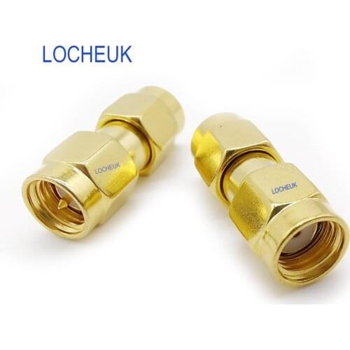 2pcs RF Coaxial Coax SMA Male to RP SMA Male Female Pin Adapter Straight goldplated Connector for Audio FPV Antennas Radio Video