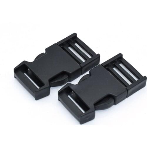25mm Black Plastic Release Belt Buckle Adjuster Strap Slider Bag Slide Buckle Webbing Buckles Lanyard buckle belt strap hardware