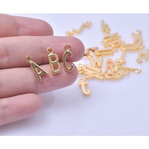26pcs Mix Letter Charm Pendant Alloy Alphabet Charms For Jewelry Making Necklace Earring DIY Accessories Gold Silver Color Brass