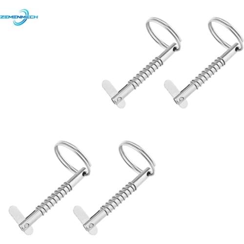 4PCS Quick Release Pin for Boat Bimini Top Deck Hinge Marine Hardware Boat Accessories Kayak Shipbuilding 5mm Stainless Steel