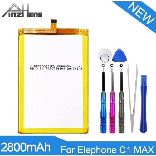 PINZHENG 2800mAh Phone Battery For Elephone C1 MAX Battery Replacement High Quality Back Up Bateria For Elephone C1 MAX Batterie