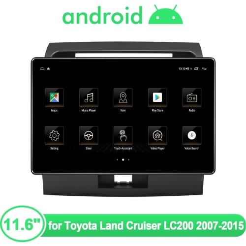 116"Android 10 Car Radio Stereo 1920*1080 Head Unit Multimedia For Toyota Land Cruiser LC200 2007 2015 Carplay Android Auto DVR