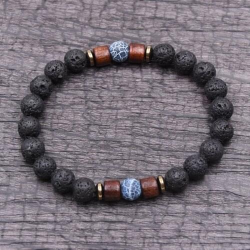 8mm Stone bracelet/beads/lava/natural/homme/fashion/bangles Bracelet Men Wooden bead Accessorie Jewelry Gift male Christmas