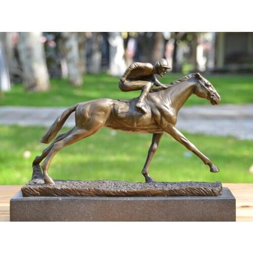 The bronze horse horse riding animal ornaments crafts jewelry gift bar decoration Home Furnishing Office