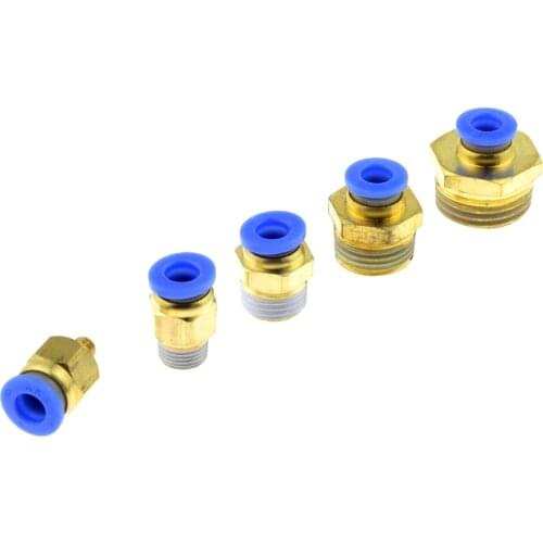 Air Pneumatic 10mm 8mm 12mm 6mm 4mm Hose Tube 1/4"BSP 1/2" 1/8" 3/8" Male Thread Air Pipe Connector Quick Coupling Brass Fitting