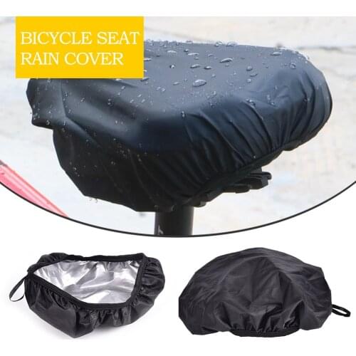 2Pcs Bicycle Seat Rain Cover Outdoor Waterproof Elastic Dust and Rain Resistant UV Protector Bike Saddle Cover Bike Accessories