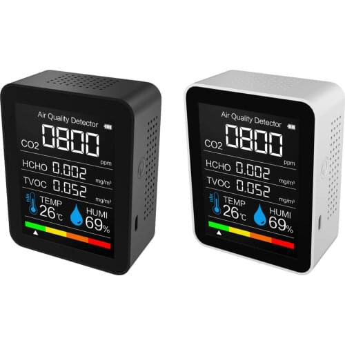 Hot New CO2 Meter Digital Temperature Humidity Sensor Tester Air Quality Monitor Carbon Dioxide TVOC Formaldehyde HCHO Detector