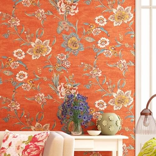 Flower Wallpaper For Living Room Floral Wall Paper Vintage Chinoiserie Bed room Decoration