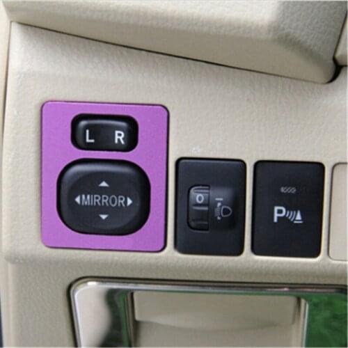 For Toyota Corolla Levin 2014 2015 Car Rear View Button Trim Frame Sticker Car Styling Auto Accessories Aluminum Alloy 1Pc