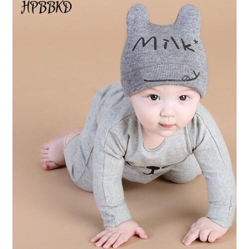HPBBKD Autumn Winter 0-12months Baby Hat Cotton Beanie Cap Toddler Infant Baby Girls Boys Knitted Hats Kids Hats & Caps GH392