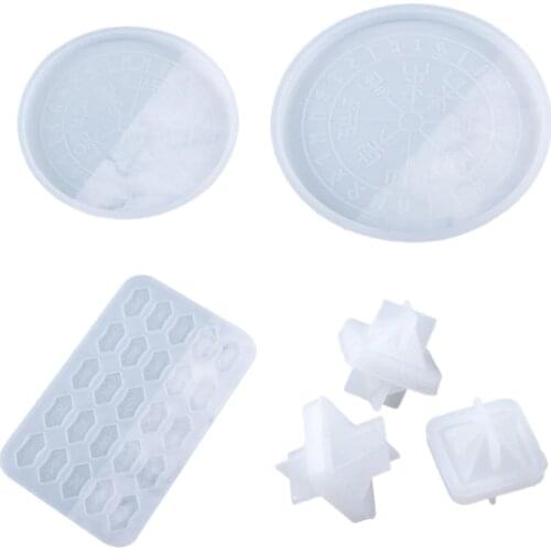 Crystal Epoxy Resin Mold Energy Symbol Runes Letter Word Model Silicone Mould Crystal Mold Soap Making dropshipping