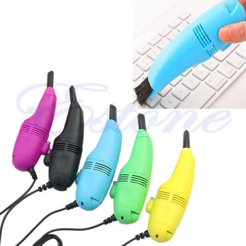 Computer Keyboard USB Vacuum Cleaner Mini Cleaner Clean for Computer Laptop Brush Dust Cleaning 5 Colors C26