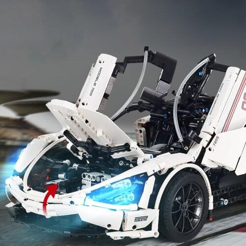 New white McLaren 720S APP RC Technic Series Racing Car 13145 MOC Building Blocks Bricks Model bricks Toys for kids Christmas