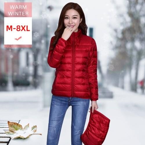 New Women Short White Duck Down Jacket With Hood Detachable Female Ultra Light Slim Thin zipper Coat Big Size Good Quanlity