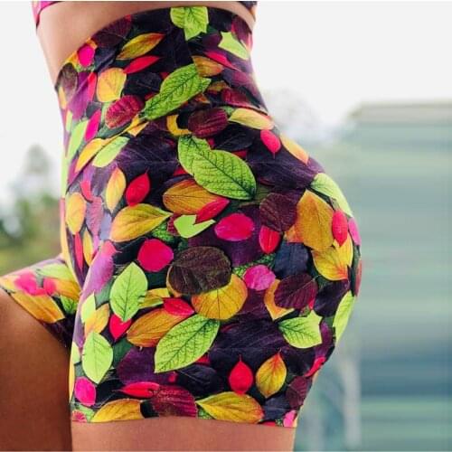 Pinted Butterfly Women Half Cropped Casual Short Leggings Fitness Push Up High Waist Yoga Shorts Workout Streetwear Plus Size