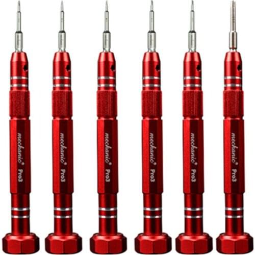 MECHANIC 0.8 5-Point 1.2 1.5 Phillips 2.5 Cross T2 Hex 0.6 Y-Type Non-Slip Precision Magnetic Screwdriver For Phone Repair Tool