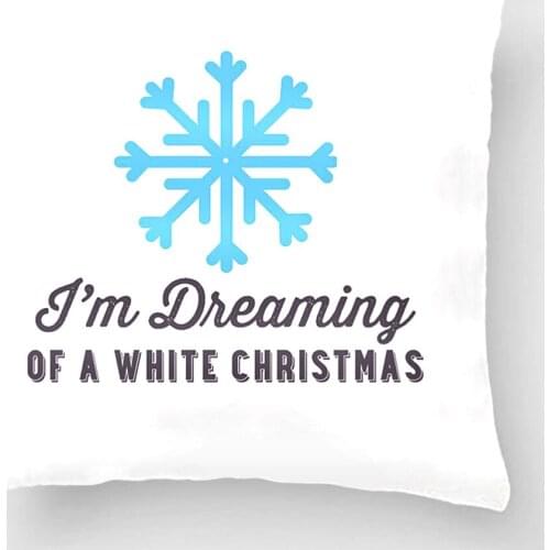 Dreaming Of White Christmas Blue Snowflake Wedding Decorative Cushion Cover Pillow Case Customize Gift By Lvsure Pillowcase