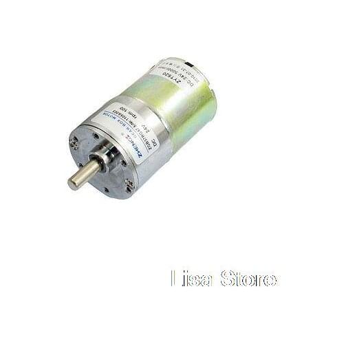 ZGB37RG 100RPM 24VDC 6mm Shaft Dia 2 Pins Speed Reduction Geared Motor