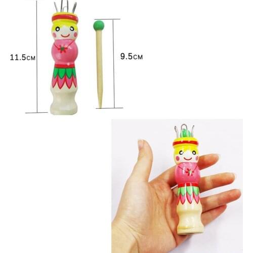 Doll Knitting Loom Kit with Hook Yarn Needle Wool Yarn Pompom Maker Knitting Loom Set for Hats Scarves Socks Blankets Weaving