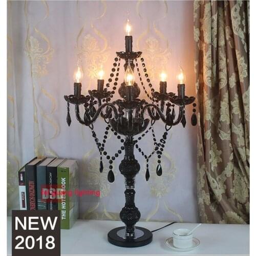 Black table lamps led luxury table lamps for living room unique table lighting creative romantic table lamp fabric cover lamps