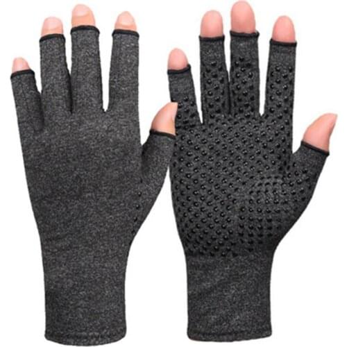 Gloves Non-slip Breathable Health Care Magnetic Silicone Pressure Gloves Sports Breathable Dispensing Half-finger Gloves