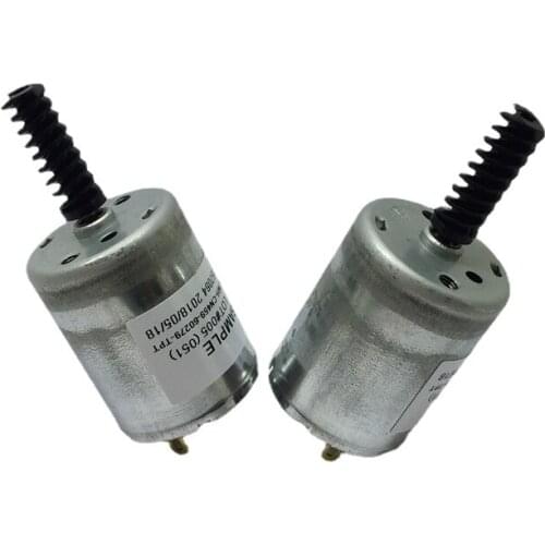 2pcs New Electric JOHNSON 370 carbon brush motor DC 18V with worm gear long shaft