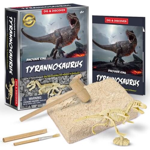 Montessori Educational Toy Archeological Excavation Jurassic Animal Model Skeleton Dinosaurs Brain Game Puzzle Toys For Children