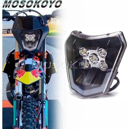 For 690 SMC Enduro R EU/US Motocross Dirt Bike Dual Sport LED Headlight Front Light for EXC SIX DAYS 250 300 350 450 XC-W EXC-F