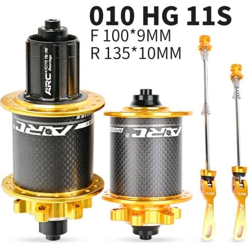 ARC MT010 Carbon Fiber Hub 6 Claw 2/4 NBK Bearings Mountain Bike Hub Barrel Shaft/Quick Release 32H Bicycle Wheel Bearing Hubs