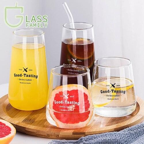 GF Durable Drinking Glasses Highball Water Glass Cup Modern Tumbler Beverage Glassware Ideal Water Juice Cocktails Wine Glasses