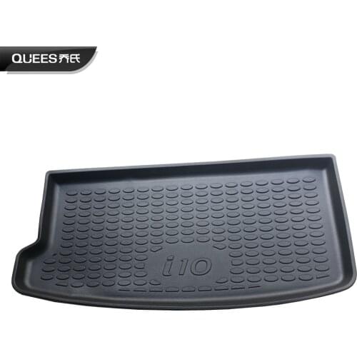 QUEES Custom Fit Cargo Liner Tray Trunk Floor Mat for Hyundai i10 2nd Generation 2013 2014 2015 2016 2017 2018