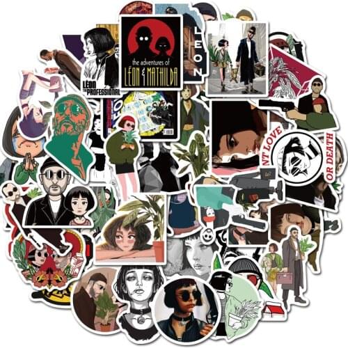 Ransitute R893 50pcs/set Hit Movie Creative Badges Stickers DIY Decorative Stickers For DIY PC Wall Notebook Phone Case Stickers