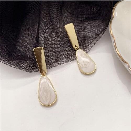 Pattern Water Drop Statement Earrings
