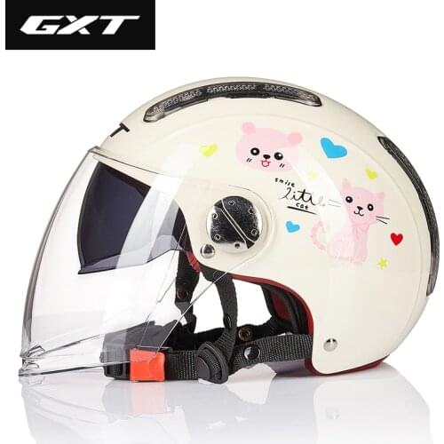 GXT Helmet motorcycle helmet double lens Casco Capacetes half helmet Casco Moto electric car summer