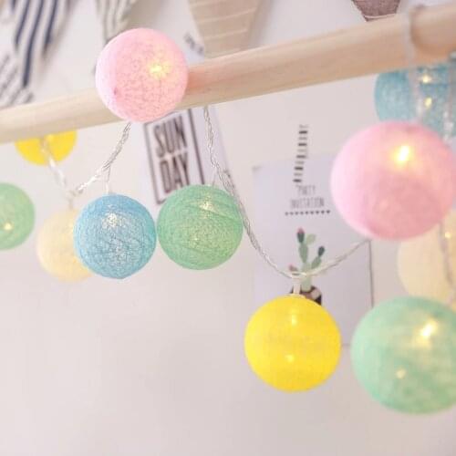USB cotton ball LED string lights holiday lights hanging lights Christmas wedding garden party outdoor party decoration lights