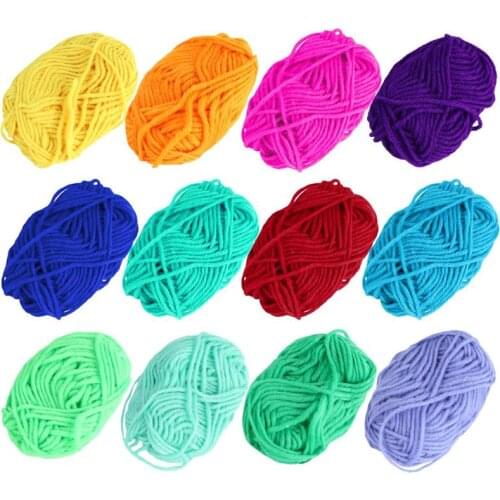 12Pcs New Model Handmade DIY Knitting Woolen Yarn Knitting Wool Handcraft Yarn String For Home DIY