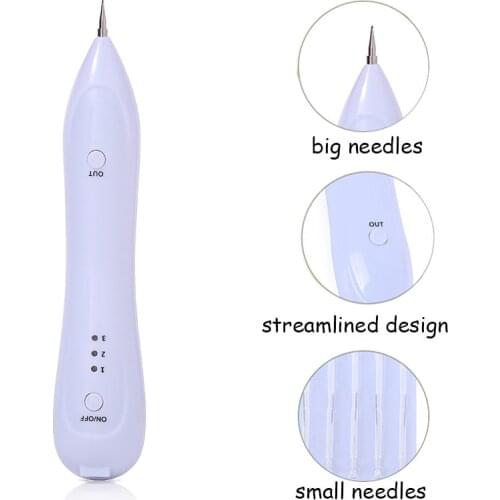 Facial Care Electric Laser Face Wart Tag Tattoo Removal Pen Tips Thick Thin Needle Skin Mole Dark Spot Remover Freckle Removal