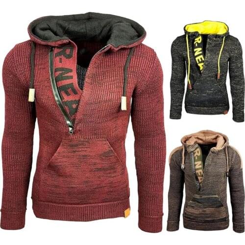 All Match Terrific Drawstring Men Sweater Coat Soft Sweater Coat Long Sleeve for Winter