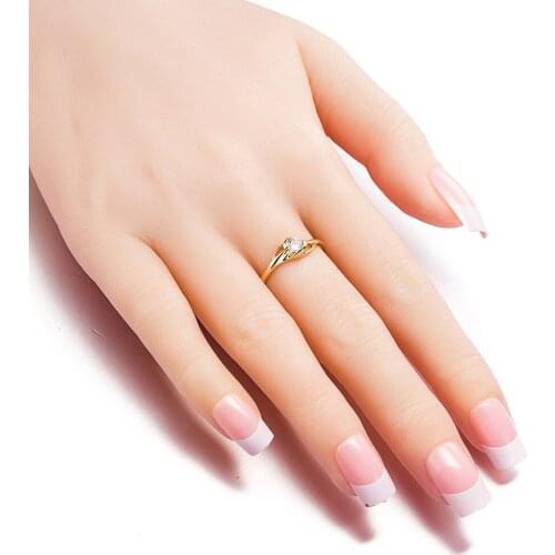 Uunico 2020 new style green copper ring material fashion music note exquisite zircon ring womens ring